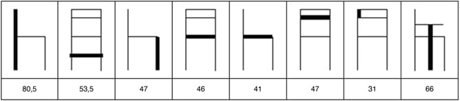 Dimensions de la chaise d'accueil bois
